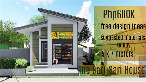 small space sari sari store design|Small House Design with Store (35 SQM) with .